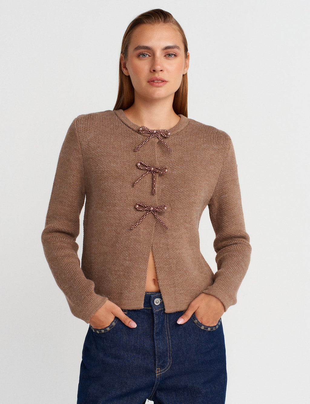 Ribbon-detailed Cardigan