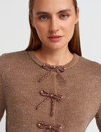 Ribbon-detailed Cardigan
