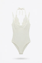 Lace detailed Bodysuit - White