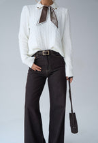 Scarf-detailed Sweater