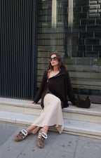 Zipper Sweater Brown