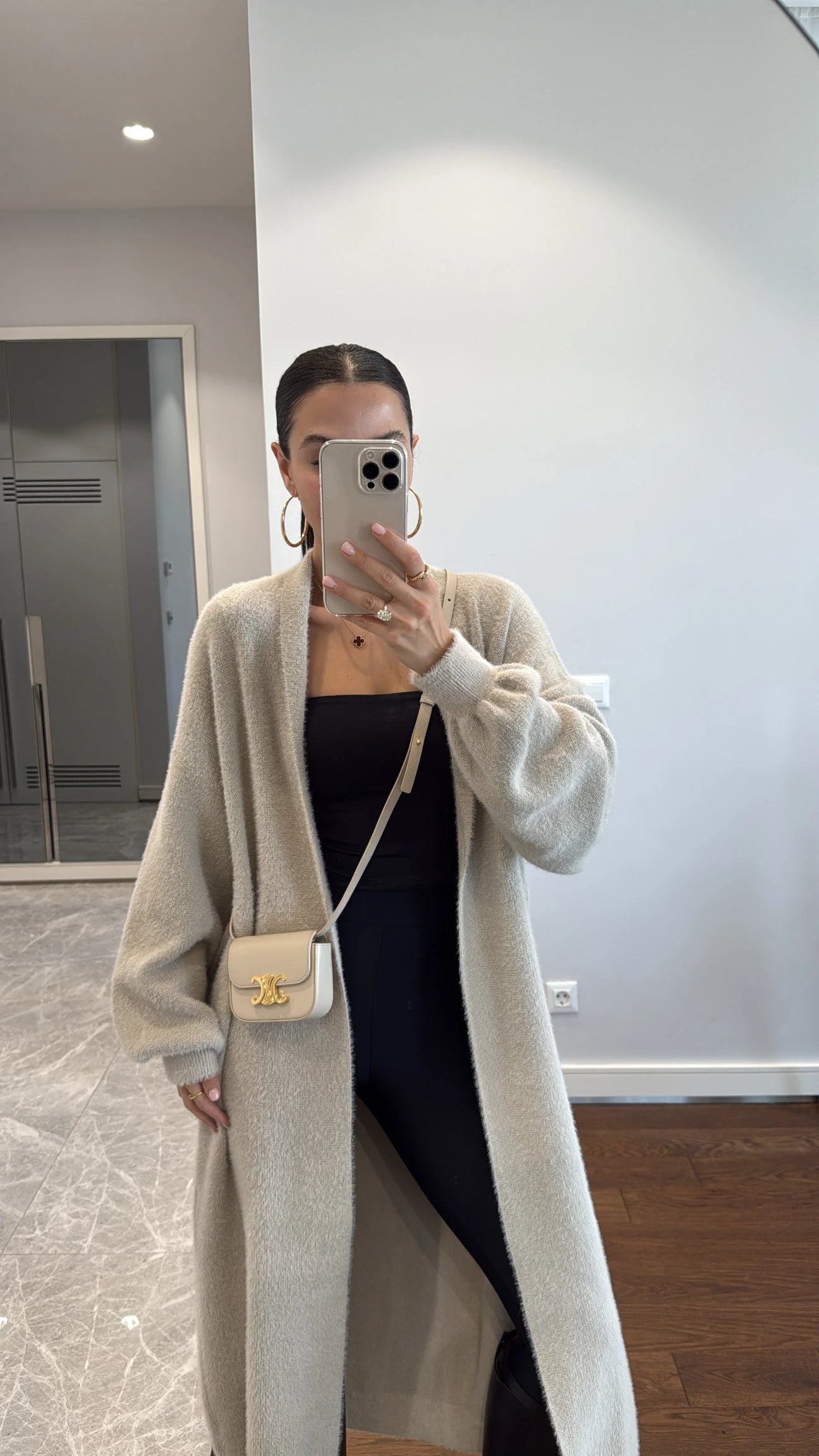 Maxi Wool Blend Cardigan