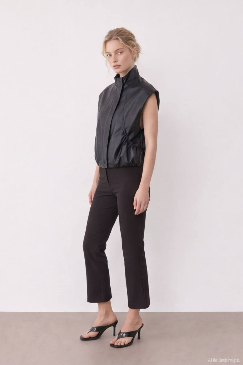 Black Leather Vest