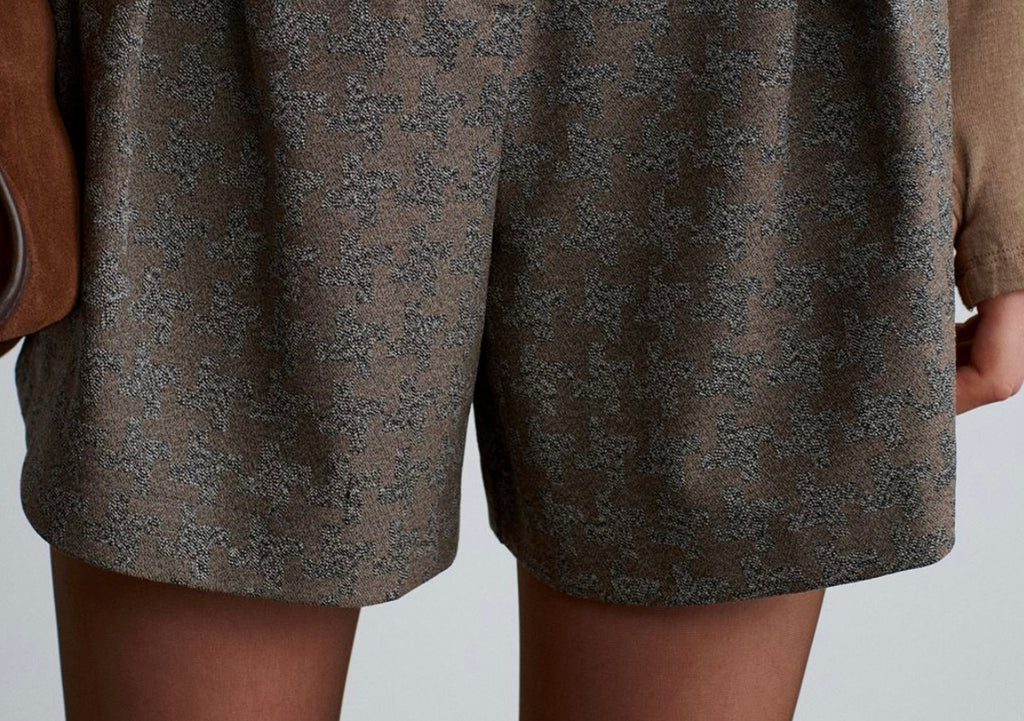 Tweed Belted Shorts