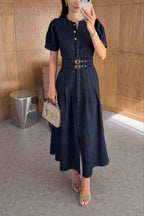 Denim Belted Dress