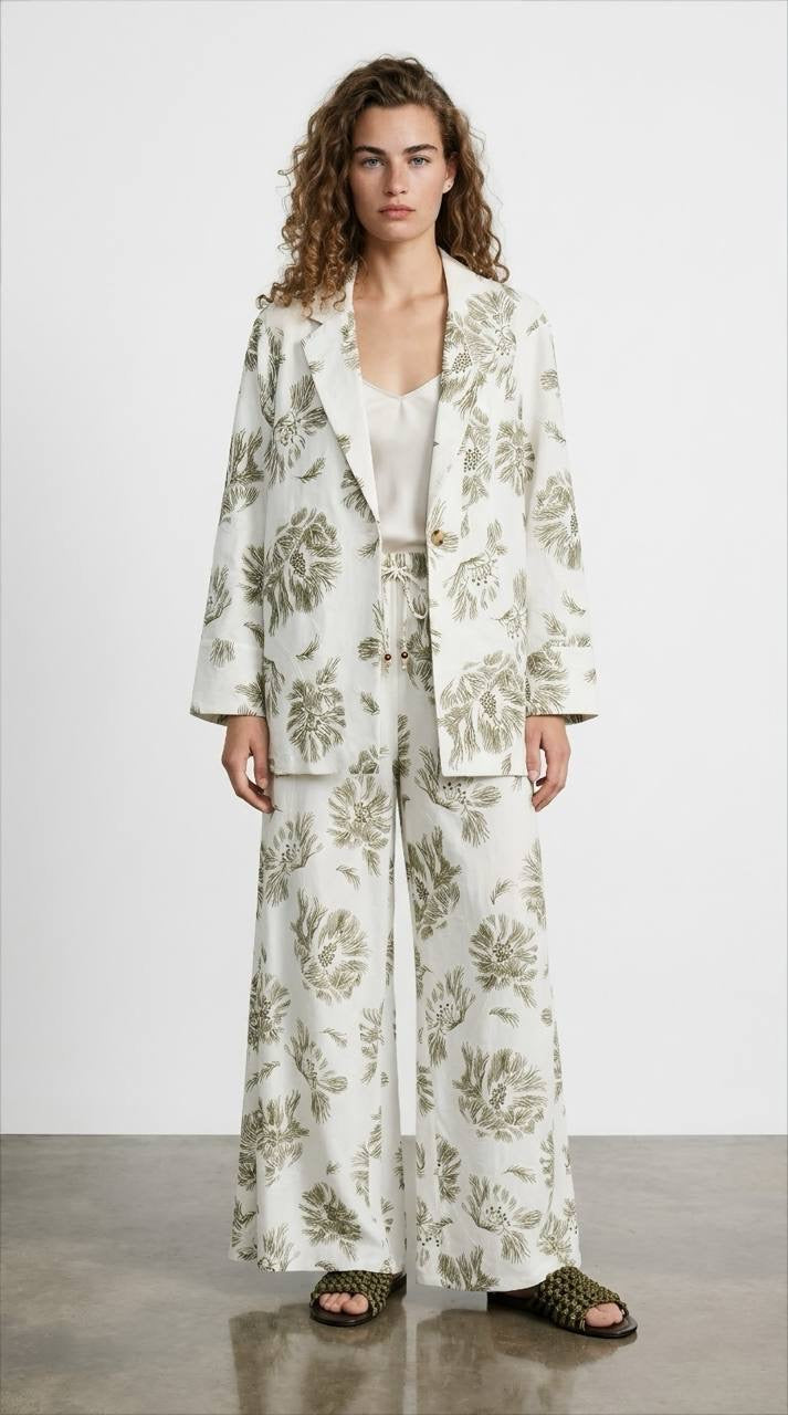 Floral Linen Pants
