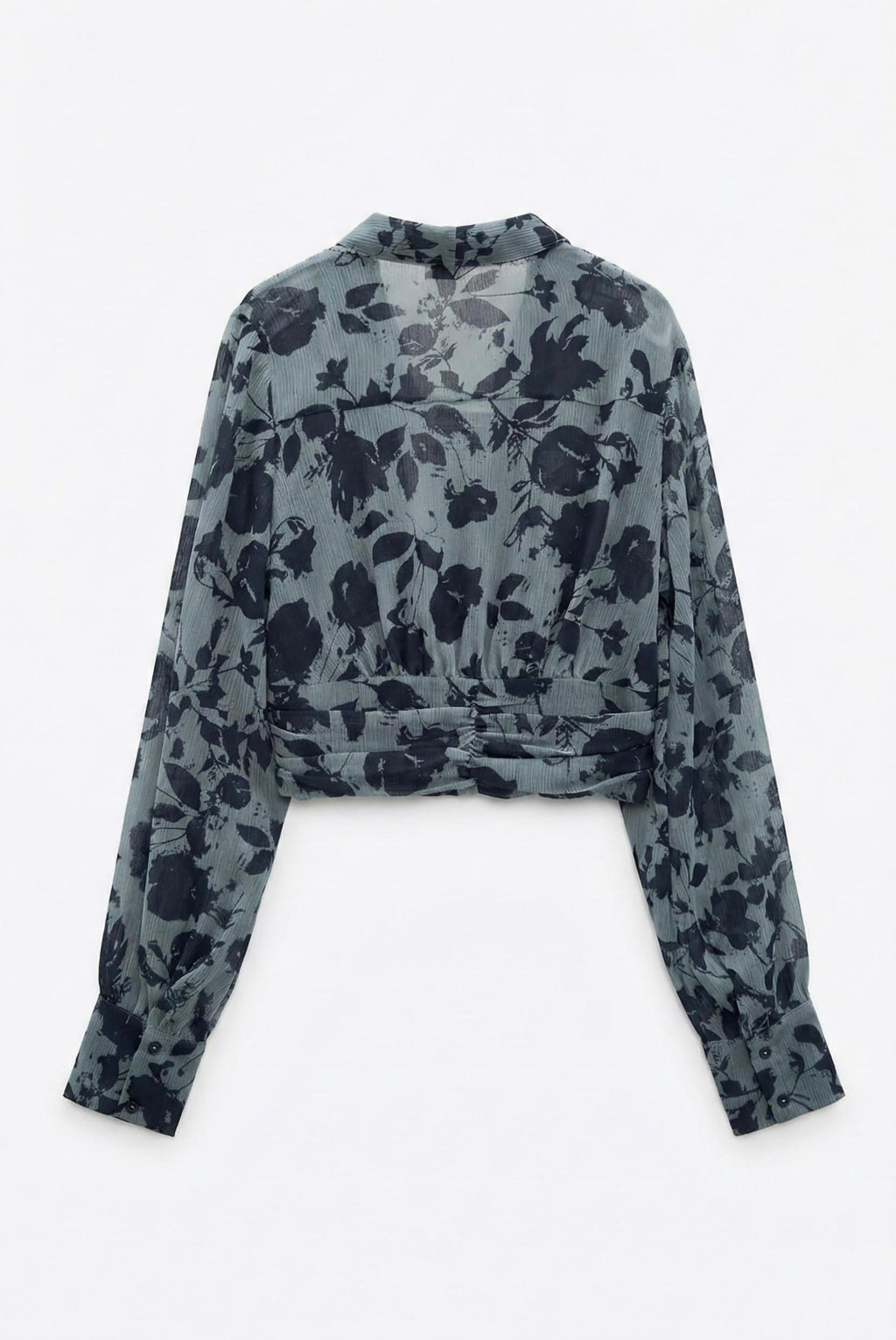 Patterned Blue Blouse