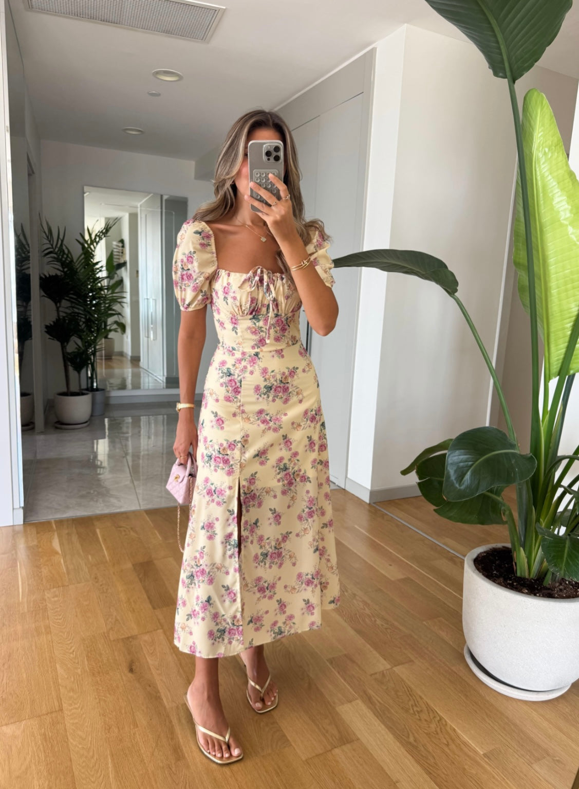 Yellow Floral Dress