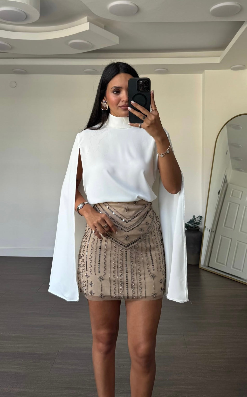 Cape Blouse - White