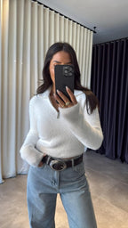 White mohair top