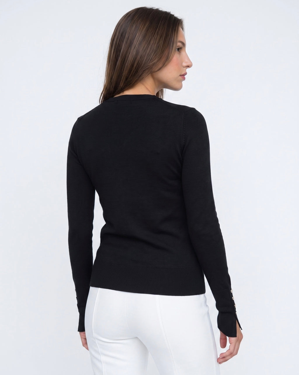Cuff Button Top - Black