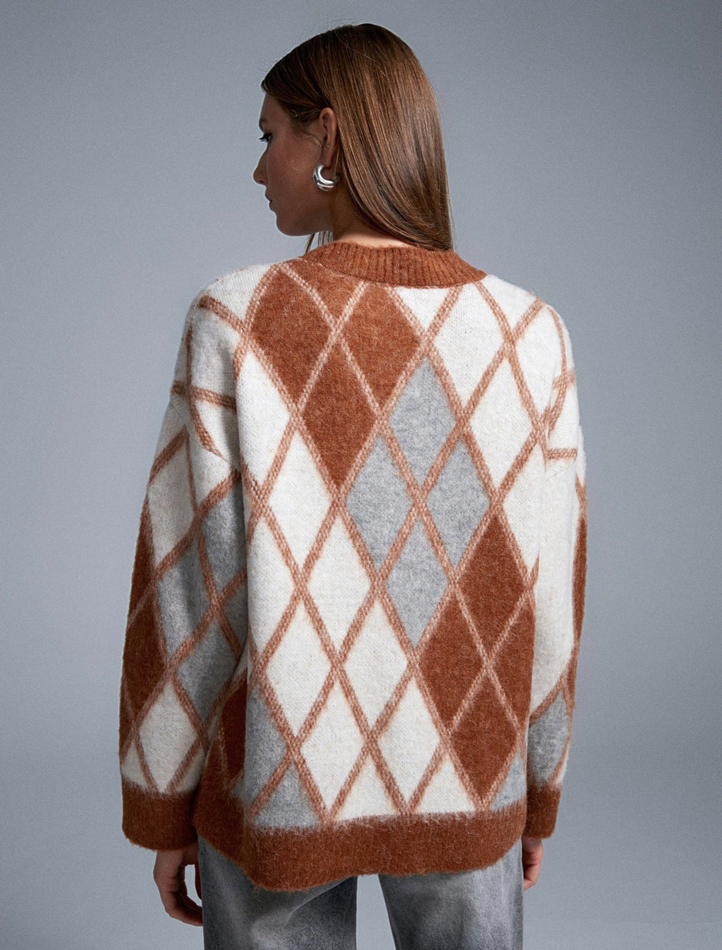 Argyle Cardigan caramel