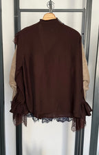 Brown Lace French Shirt