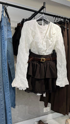 White Ruffled Shirt
