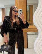 Three pieces velvet set