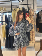 Patterned Blue Dress