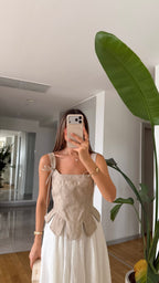 Beige Corset Top