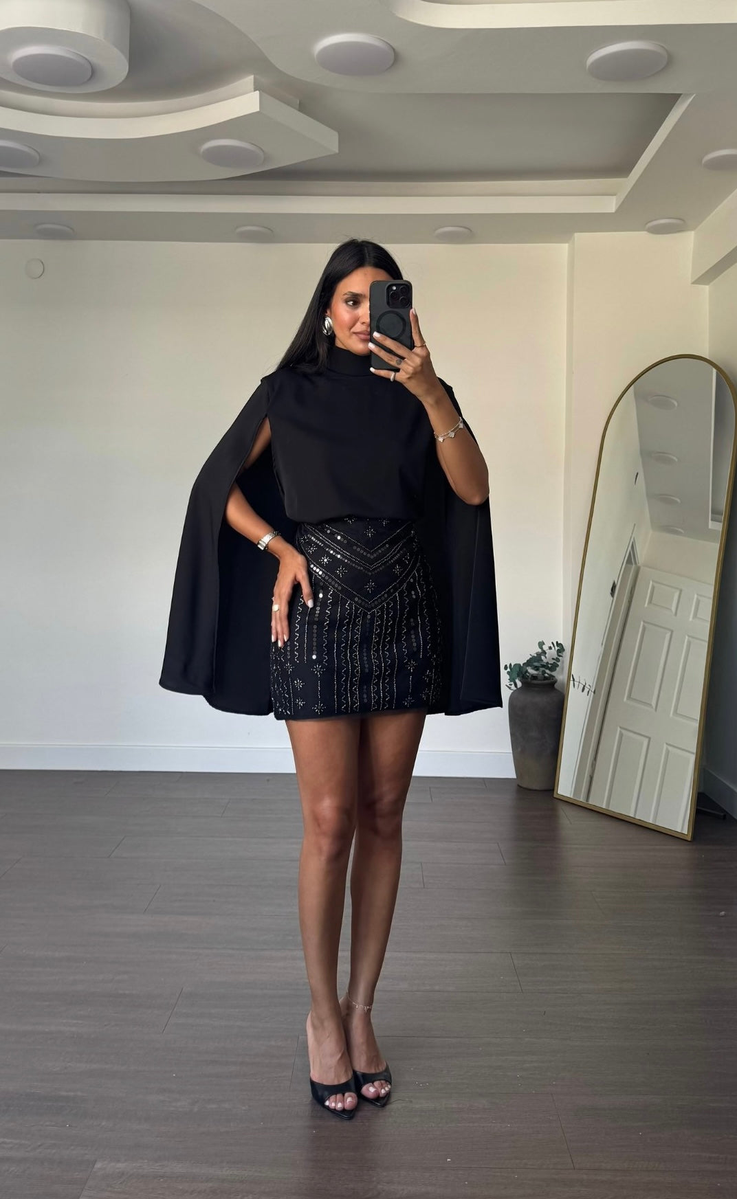 Embellished Skirt - Black