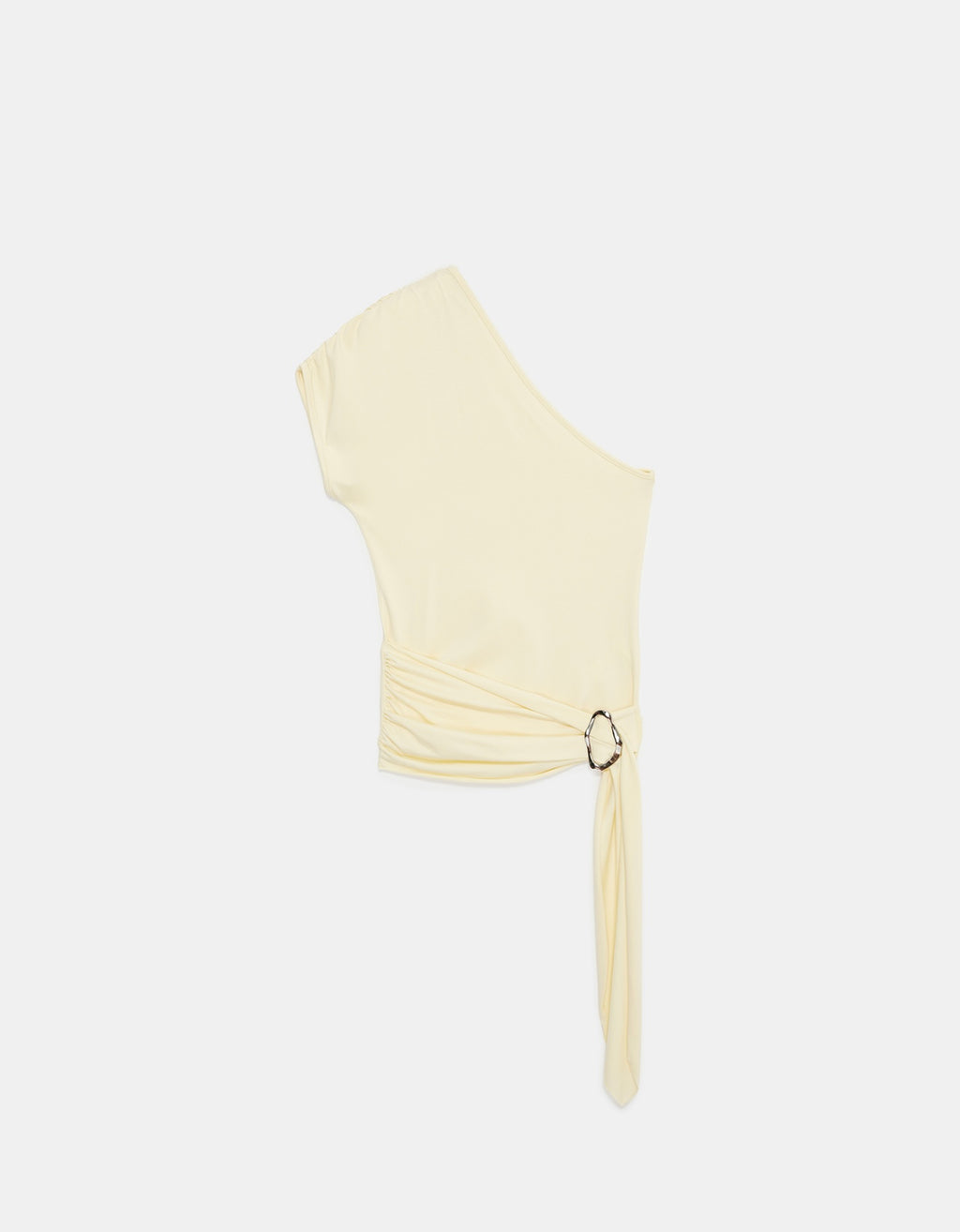 one shoulder Blouse - yellow