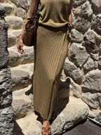 Golden Knit Cover Up