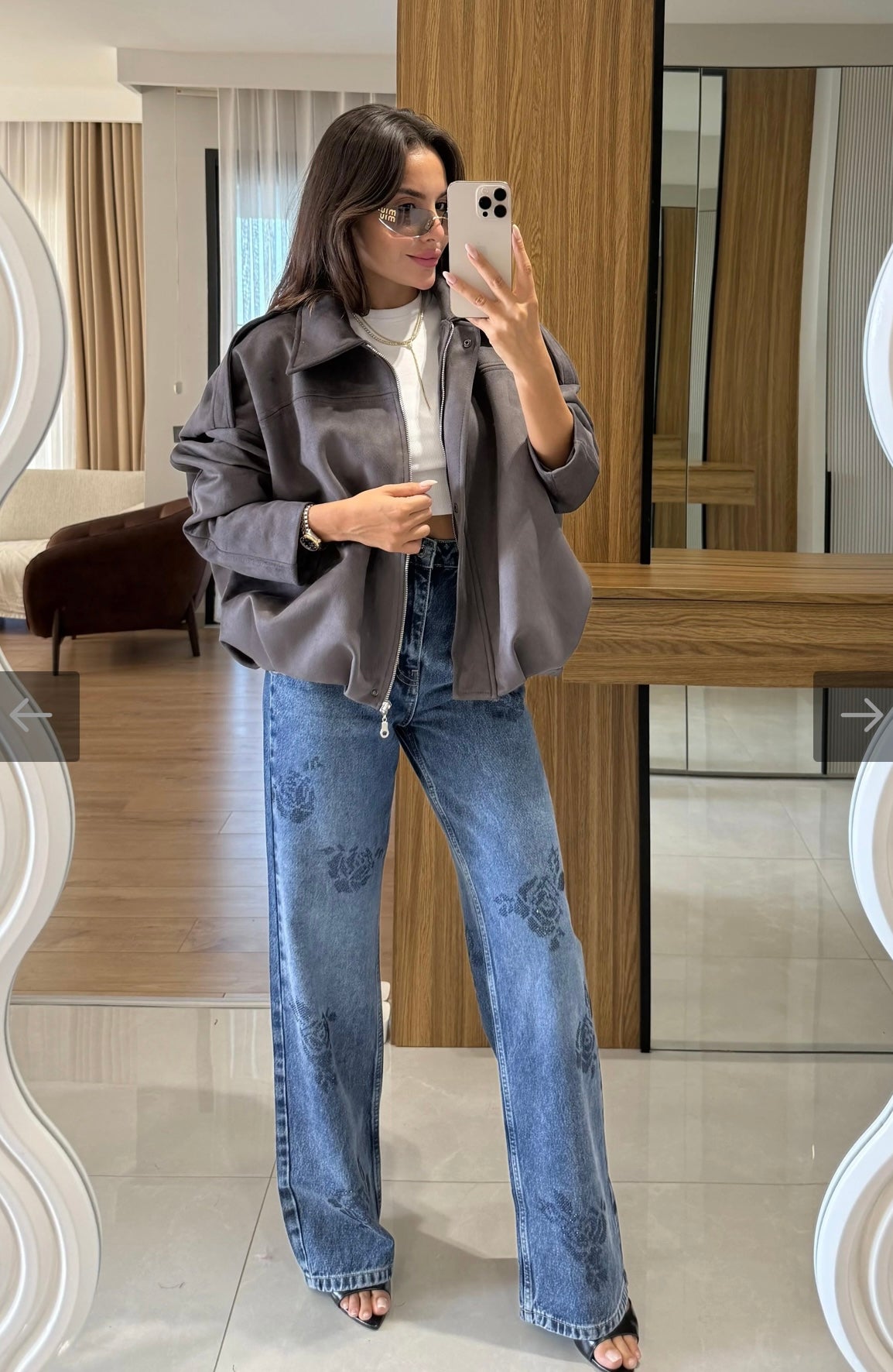 Zr floral Jeans