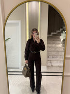 Denim Jumpsuit - Brown