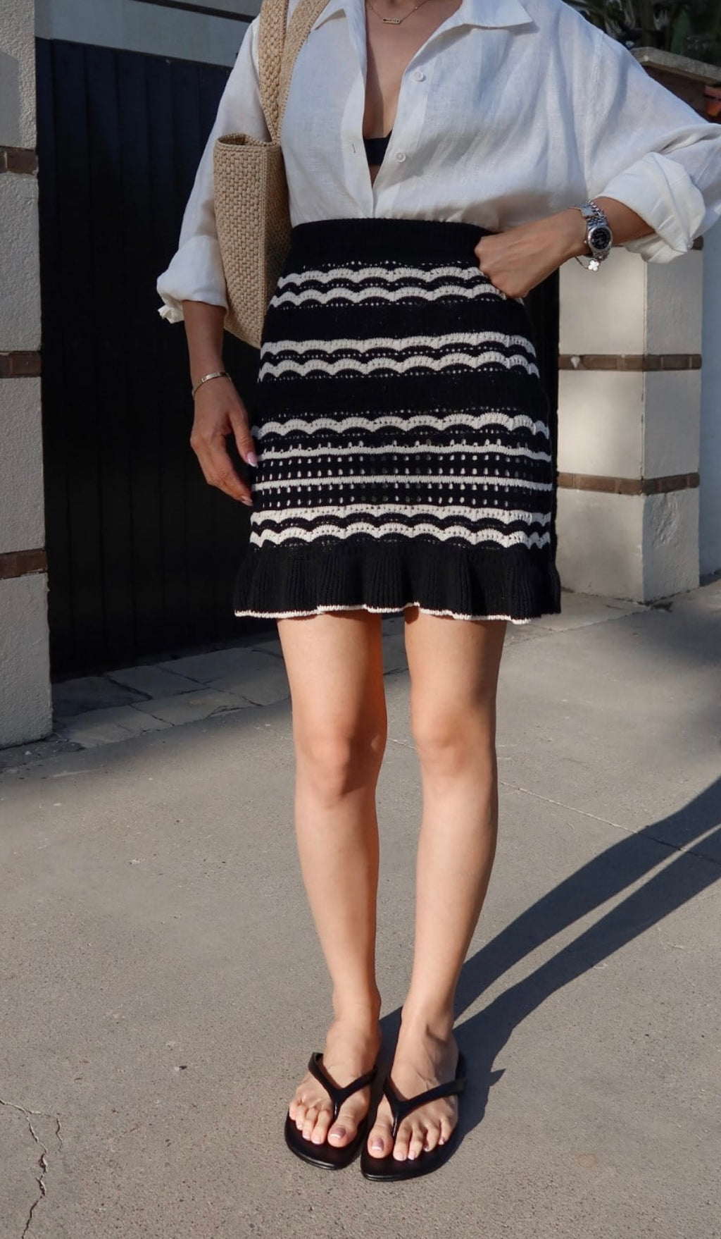 Striped Knit Skirt