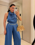 Blue Satin Set
