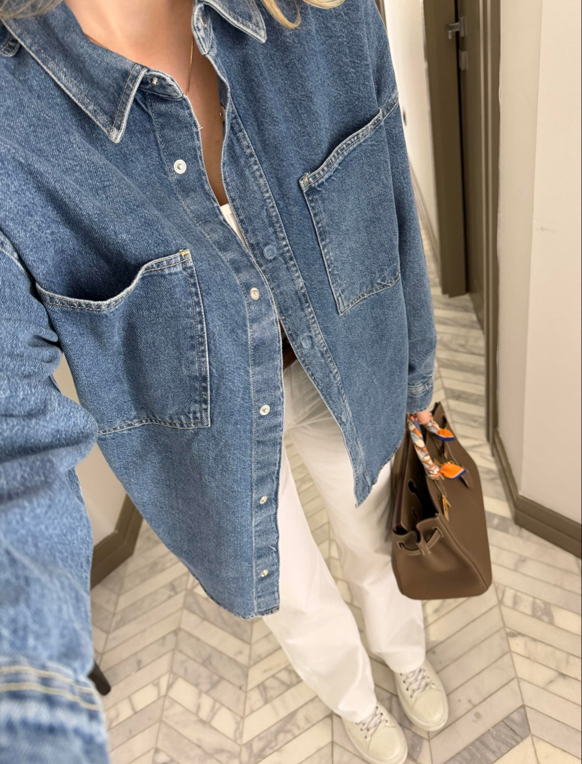 Zr Oversized Denim Shirt