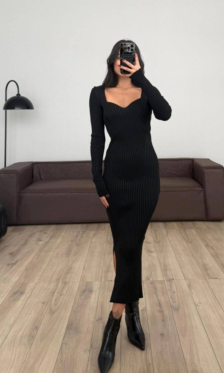 Black Dress with Slit