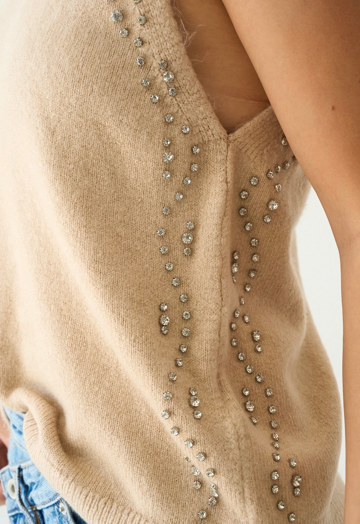 Beige Wool Top