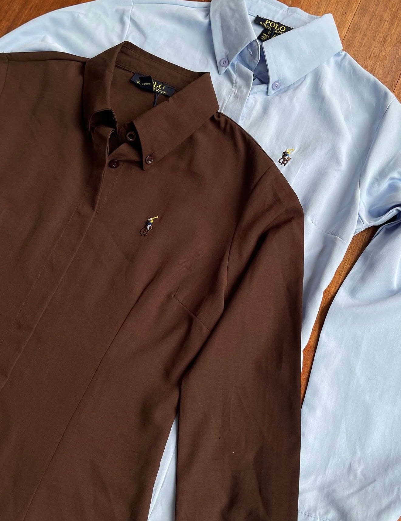 Polo waisted shirt - Brown