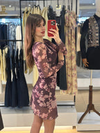 Floral Burgundy Dress
