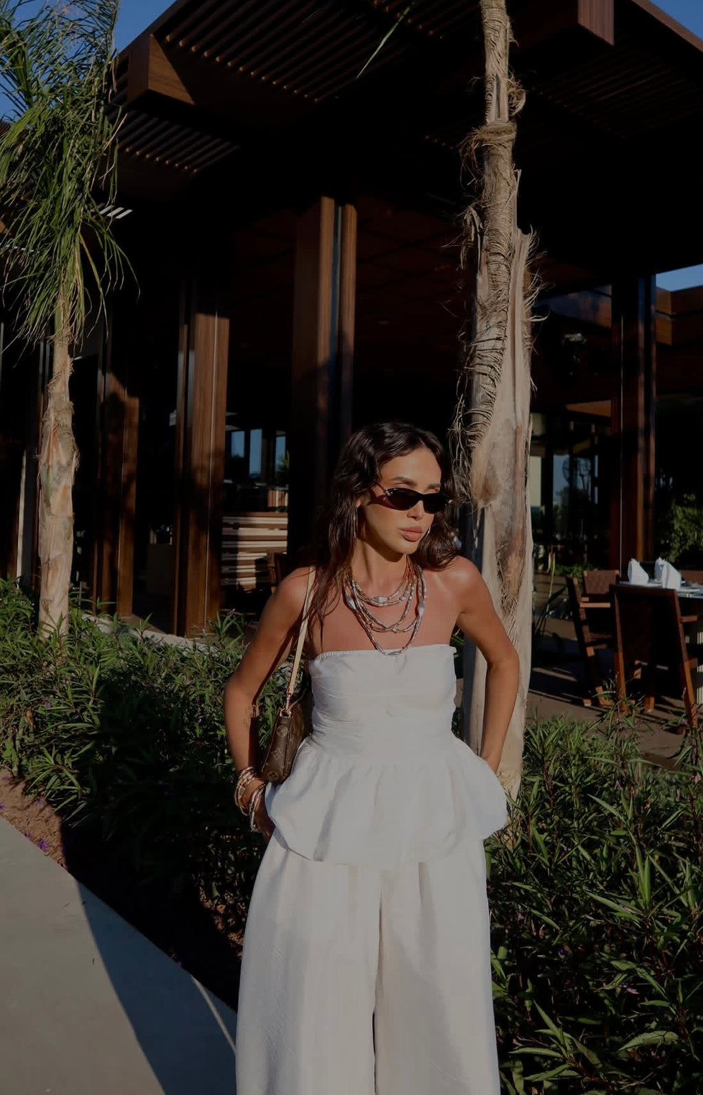 Strapless Top Set - White