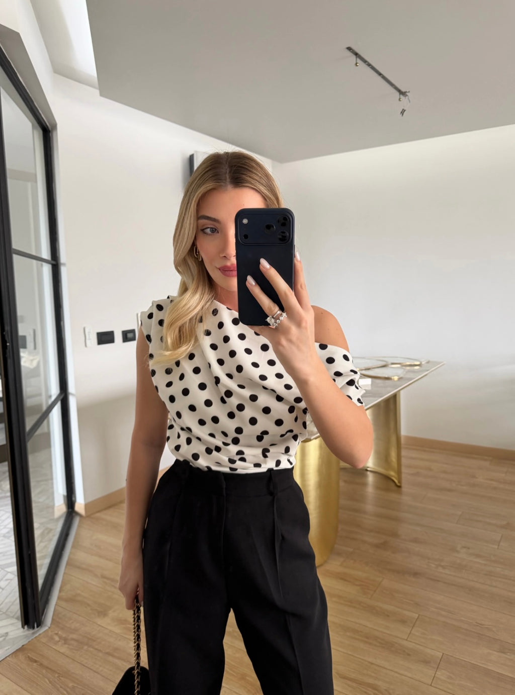 Polka dots Top - Black