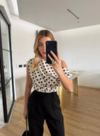 Polka dots Top - Black