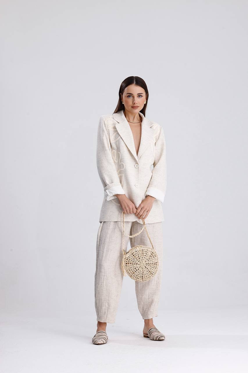 Oversized Linen Blazer