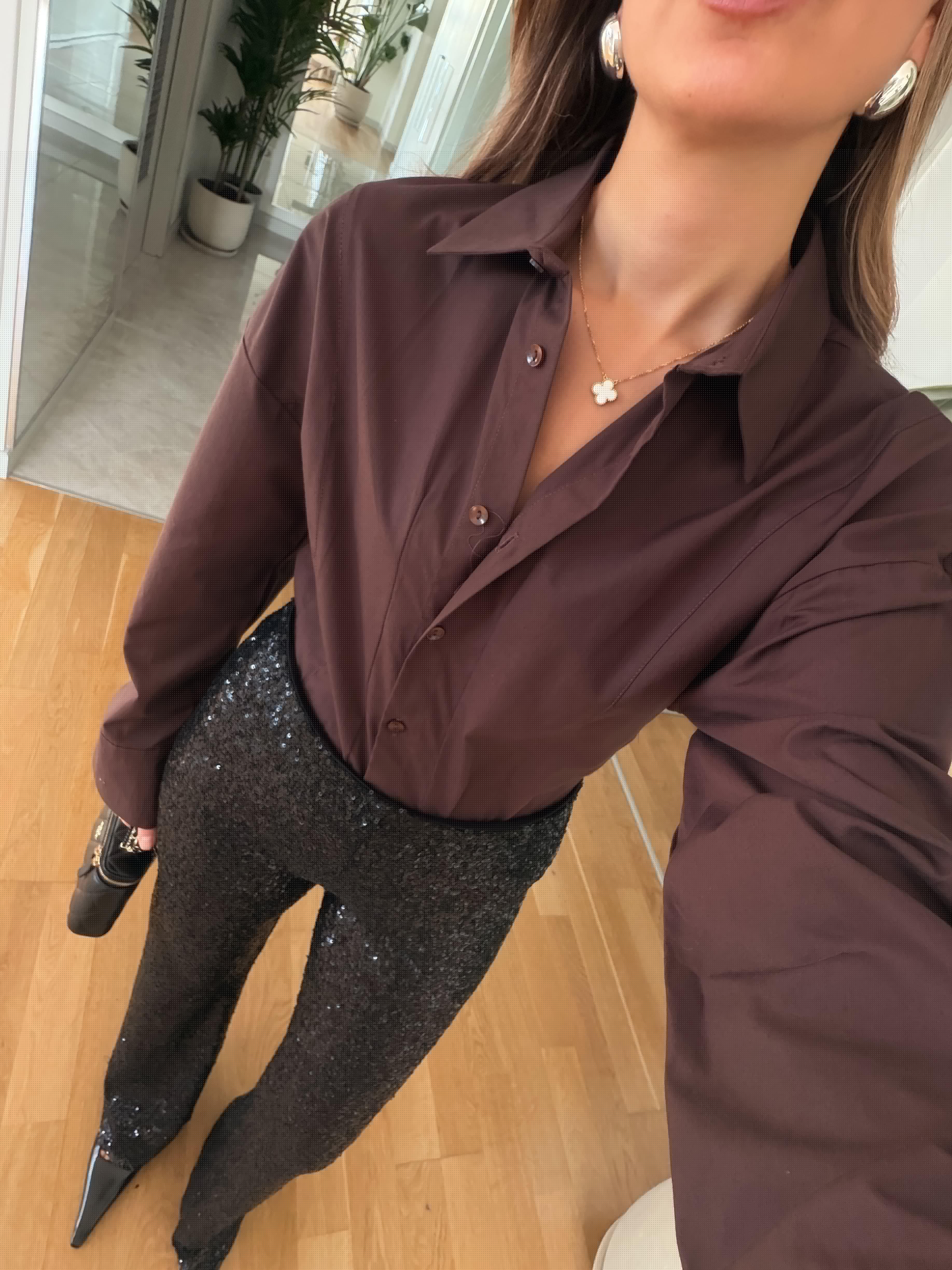 Brown Waisted Shirt
