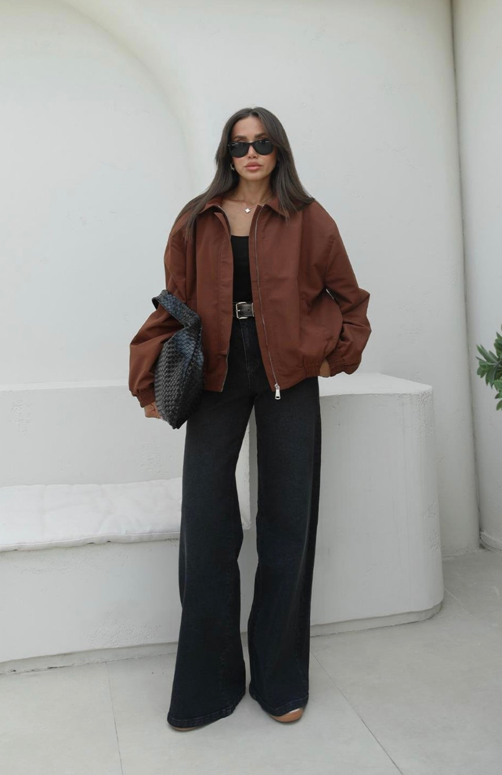 Front Pocket Wide Leg Jeans