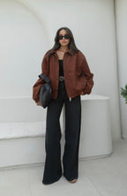 Front Pocket Wide Leg Jeans