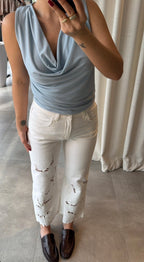Drape Blouse - Blue