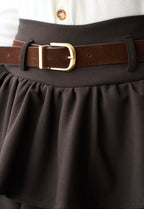 Brown Belted Skirt