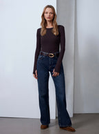 Navy straight cut  jeans
