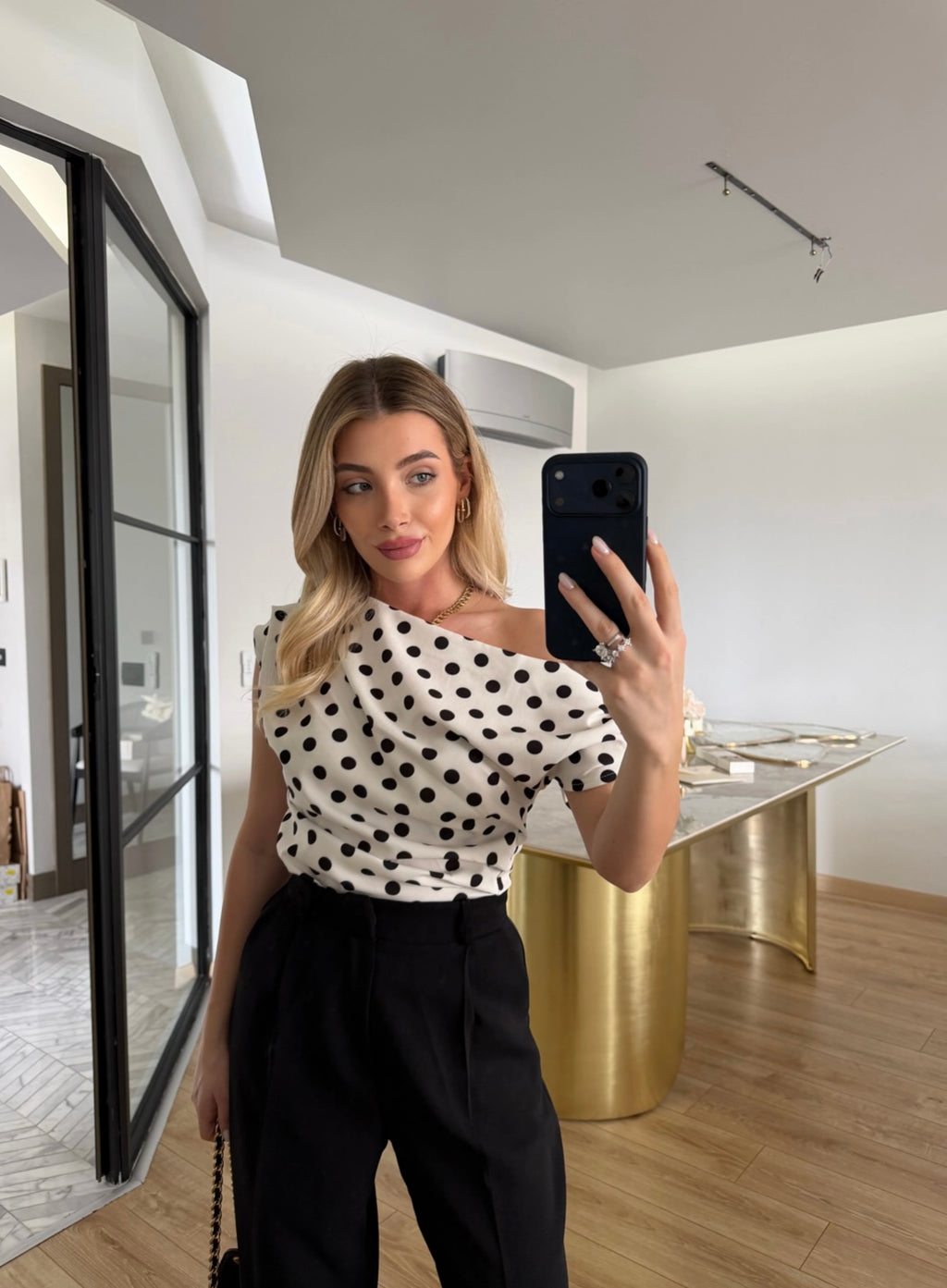 Polka dots Top - Black