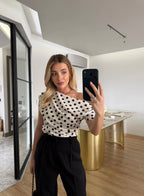 Polka dots Top - Black