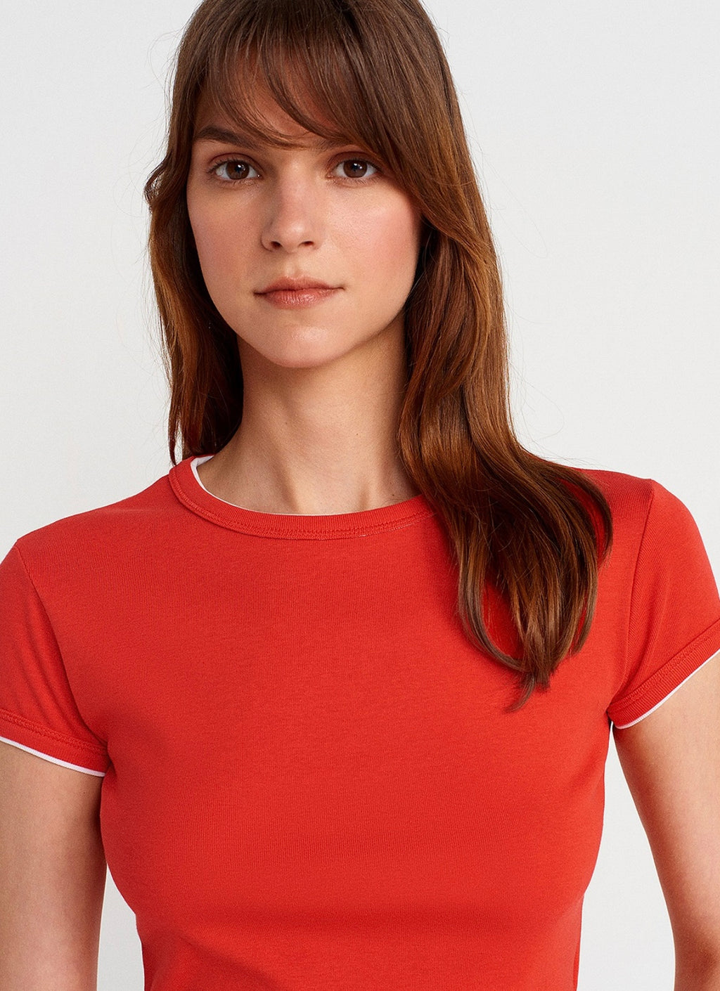 Contrast T-shirt - Red