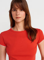 Contrast T-shirt - Red
