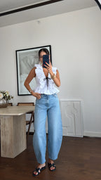 Black ribbon top
