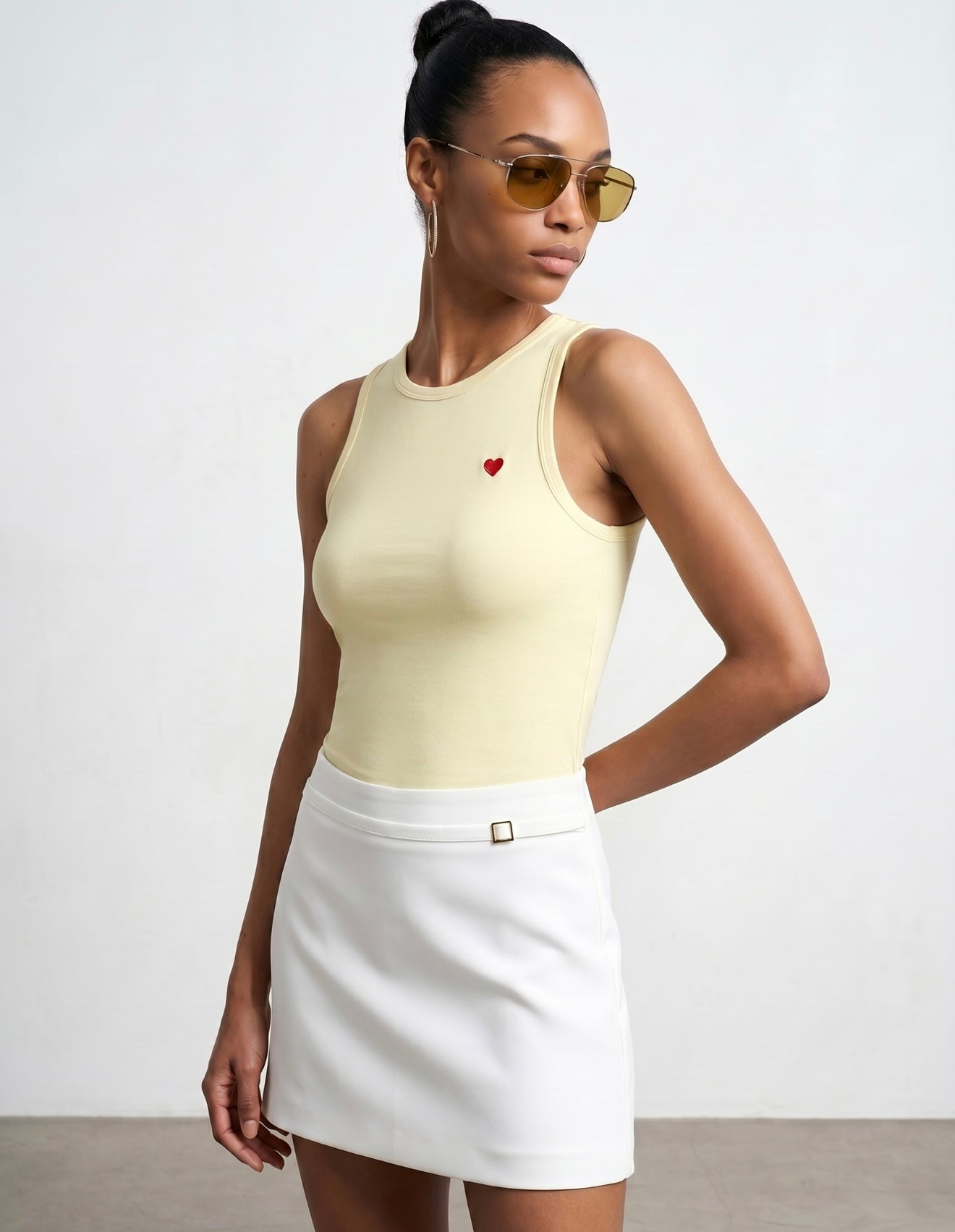 Heart Tank Top - Yellow