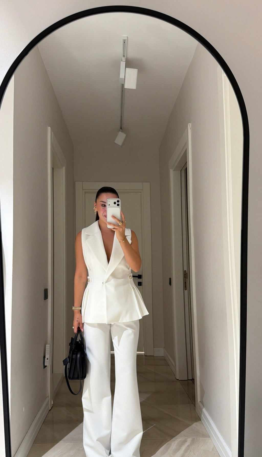 Waisted Suit - White